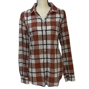 Ann Taylor Factory Relaxed Fit Collared Button Down Blouse